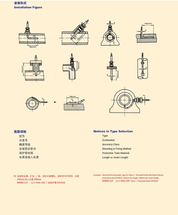 Handle Type Armored Thermocouple