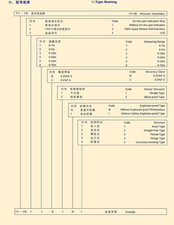 TY-YB液位变送器