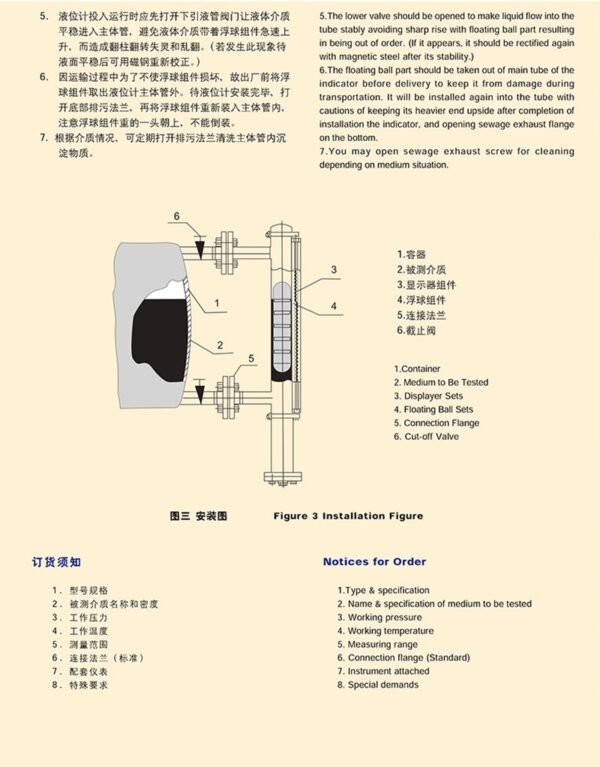 UHZ-50C型系列侧装式磁性浮球液位计